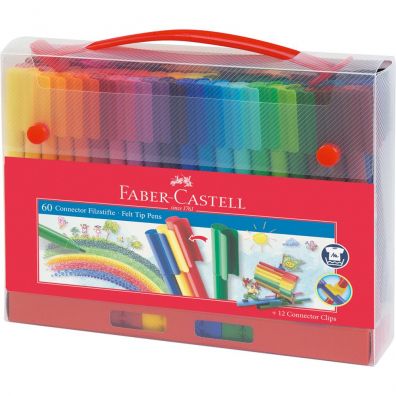 Faber-Castell Flamastry Connector w walizce 60 szt.