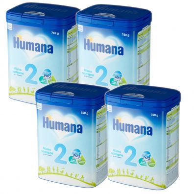 Humana Zestaw 2 Mleko nastpne po 6 miesicu 4 x 750 g