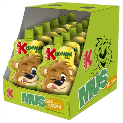 Kubu Mus 100% banan jabko Zgrzewka 12 x 100 g