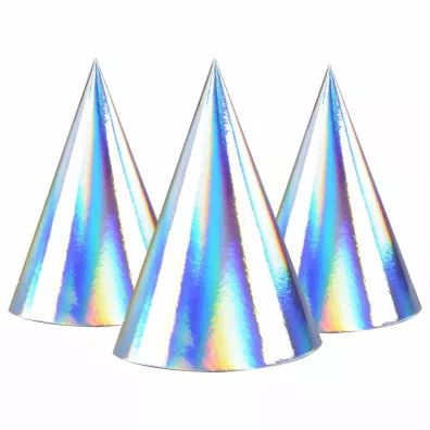 Arpex Czapeczka karnawa�owa papierowa holograficzna 3 szt.