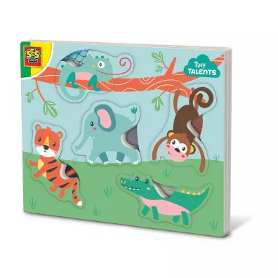 Puzzle drewniane ze zwierz�tami do dotykania Ses Creative