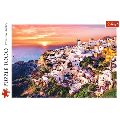 Puzzle 1000 el. Zachd soca nad Santorini Trefl