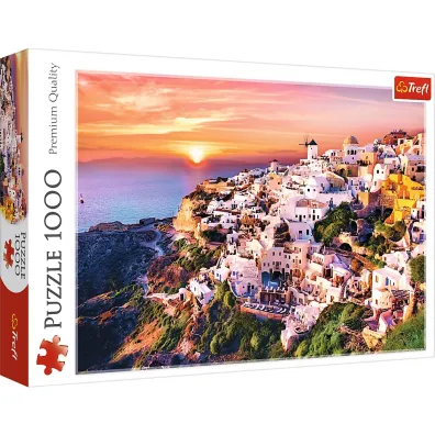 Puzzle 1000 el. Zachd soca nad Santorini Trefl