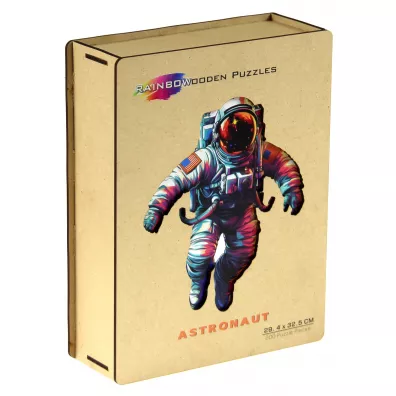 Puzzle drewniane kolorowe - Astronauta Eureka 3D