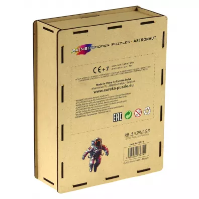 Puzzle drewniane kolorowe - Astronauta Eureka 3D