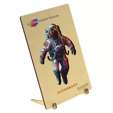 Puzzle drewniane kolorowe - Astronauta Eureka 3D