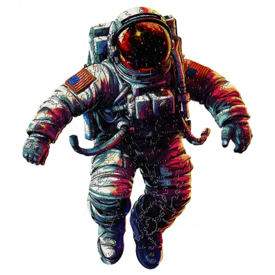 Puzzle drewniane kolorowe - Astronauta Eureka 3D