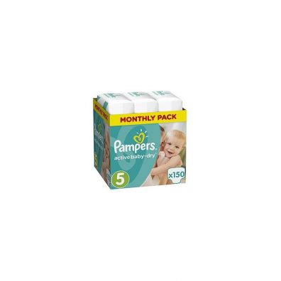 Zestaw Pieluszki Junior 5 Active Baby-dry (11-16 kg) Monthly Box + Pachnace woreczki na zuyte pieluchy