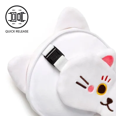 Puckator Pluszowa poduszka podr�na z opask� na oczy "Relaxeazzz" - Lucky Cat