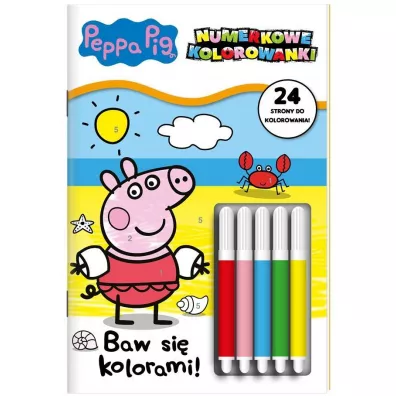 Peppa Pig. Numerkowe kolorowanki. Cz 3