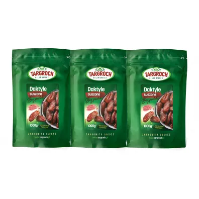 Targroch Daktyle suszone bez pestek Zestaw 3 x 1 kg