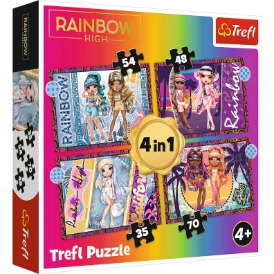 Puzzle 4w1 - Modne laleczki (35+48+54+70 el.) Trefl