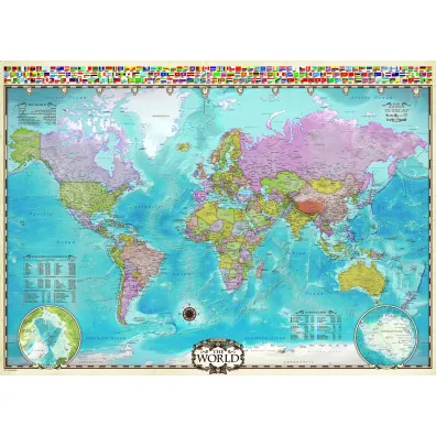 Puzzle 1000 el. Mapa �wiata Eurographics