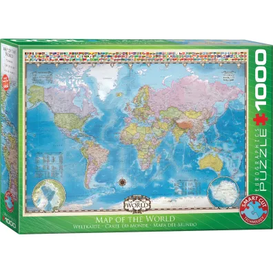 Puzzle 1000 el. Mapa �wiata Eurographics