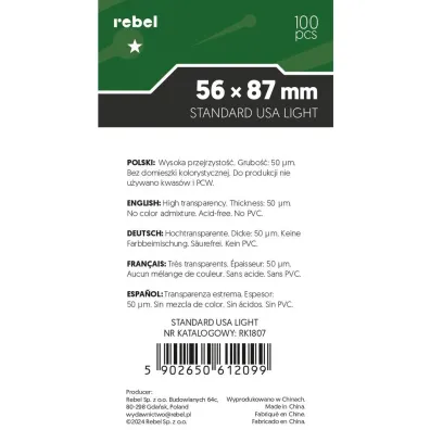 Rebel Koszulki na karty Standard USA 56 x 87 mm 100 szt.