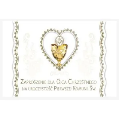 Pol-Mak Torebki Zaproszenie komunijne z kopert� 16 x 9 cm 10 szt.