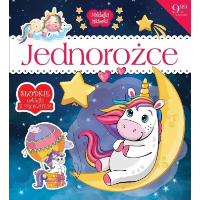 Naklejki iskierki z brokatem. Jednoroce