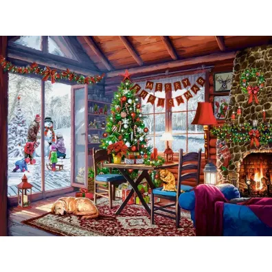 Puzzle 2000 el. �wi�teczna Chata Castorland