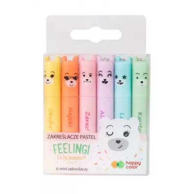 Happy Color Zakrelacze mini Feelingi PASTEL 6 szt.