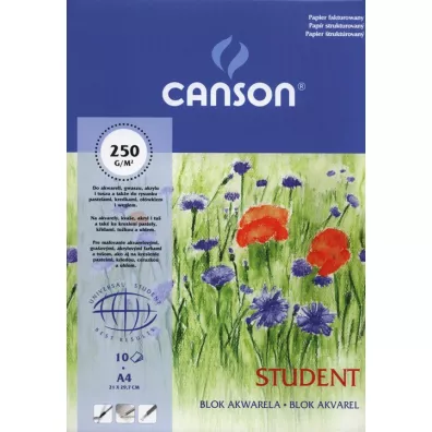 Canson Blok do akwareli A4 250 g, 10 arkuszy 10 kartek
