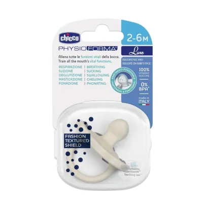 Chicco Smoczek uspokajaj�cy Soft Luxe szary 2-6m