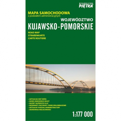 Województwo Kujawsko-Pomorskie 1:177 000 mapa