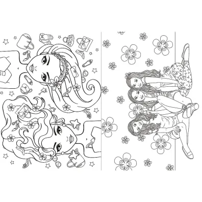 Modelki. Kolorowanka. Malbuch. Colouring book