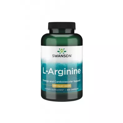 Swanson L-arginina 500 mg - suplement diety 200 kaps.