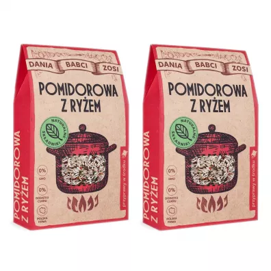 Dania Babci Zosi Zupa pomidorowa z ryem Zestaw 2 x 95 g