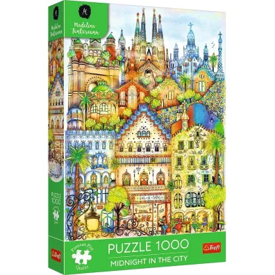 Puzzle 1000 el. O p�nocy w Barcelonie Trefl