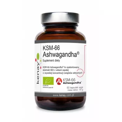 Kenay Ashwagandha KSM-66 Suplement diety 60 kaps. Bio