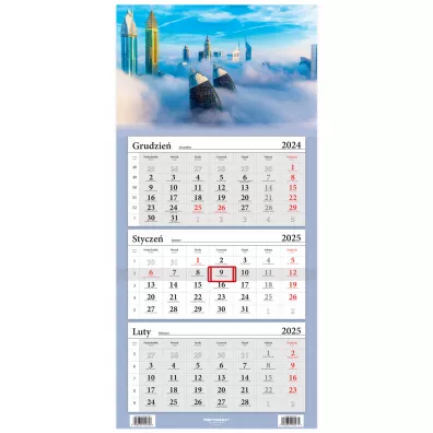Sztuka Rodzinna Kalendarz 2025 Tr�jdzielny Dubaj w chmurach