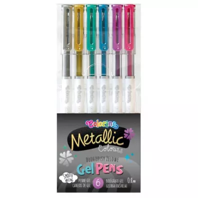 Patio Dugopisy Colorino Kids elowe metallic 6 szt.