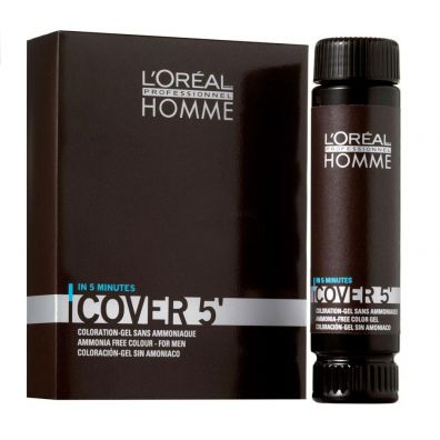 LOreal Professionnel Homme Cover 5 Ammonia-Free Hair Colour Gel el do koloryzacji wosw dla mczyzn 5 Light Brown 150 ml