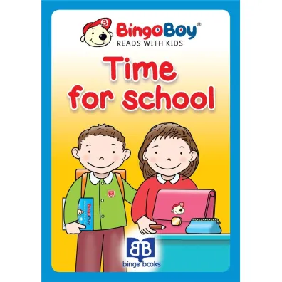 Bingo Boy reads with Kids. Time for School