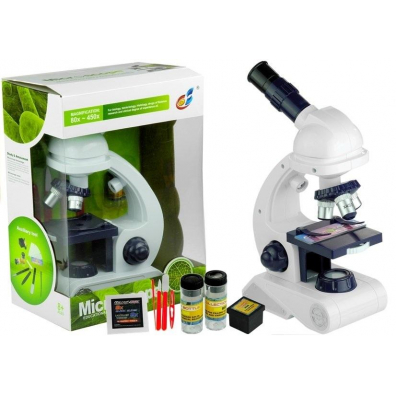 Mikroskop dla dzieci z akcesoriami 80x 200x 450x Leantoys