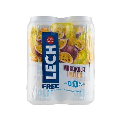 Lech Free Piwo bezalkoholowe 0% marakuja melon 4x500 ml