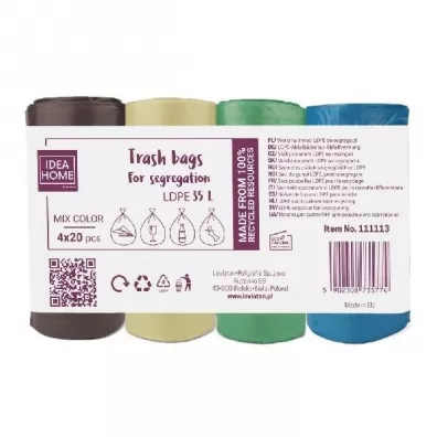 Idea Worki na �mieci do segregacji 35L mix 4 x 20 szt.