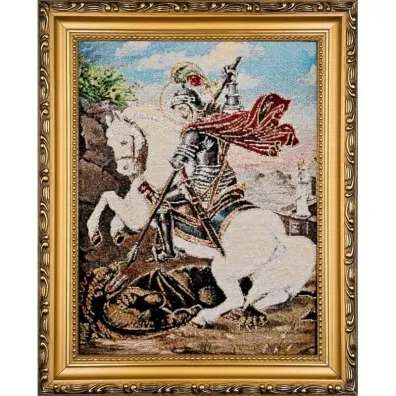 Obraz Haftowany �w. Jerzy 22x27,5cm