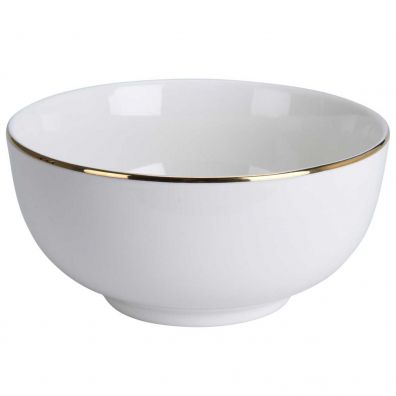 Фото - Інший кухонний посуд Excellent Houseware Siaki Collection Misa porcelanowa ze złotym rantem 