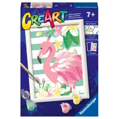 Malowanie po numerach CreArt - R�owy flaming Ravensburger