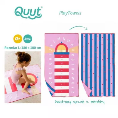 Quut Dwustronny rcznik plaowy PlayTowels L (180 x 100 cm) Lighthouse Cherry