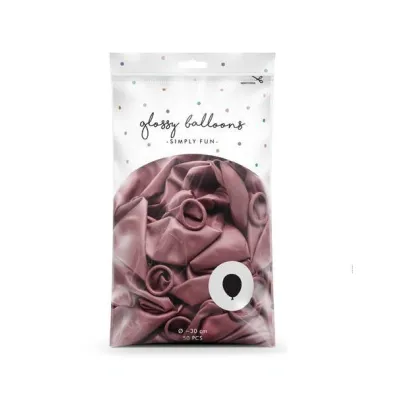 PartyDeco Balony Glossy r�owe z�oto 50 szt.
