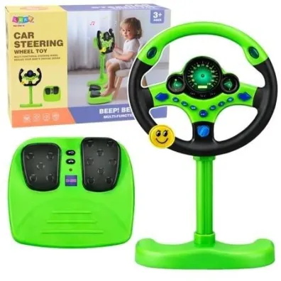 Kierownica interaktywna na stojaku z peda�ami LeanToys