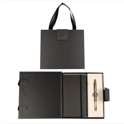 Cresco D�ugopis + notes Elegant premium grafitowo-z�oty