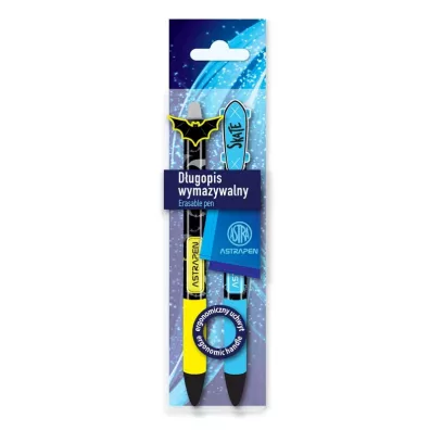 Astra D�ugopis automatyczny wymazywalny pen Oops Skate i Bats 2 szt.