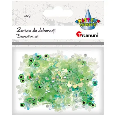 Titanum Zestaw pere�ki cekiny zielone 14g