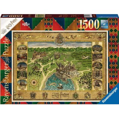 Puzzle 1500 el. Mapa Hogwartu Ravensburger