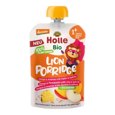 Holle Mus owsiankowy Lew (jab�ko - ry� - mango - ananas - quinoa) od 1 roku Demeter 110 g Bio