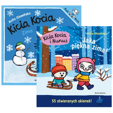 Pakiet: Kicia Kocia. Zima, Kicia Kocia i Nunu. Jaka pikna zima! - Anita Gowiska